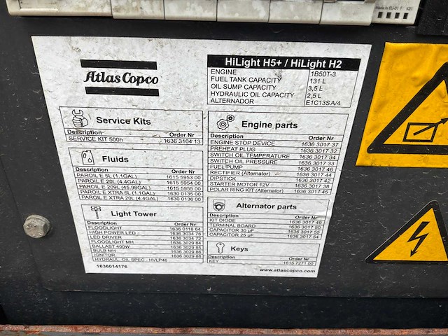 2021 atlas copco hilight h5+sv2 mobiele lichtmast - afbeelding 11 van  20