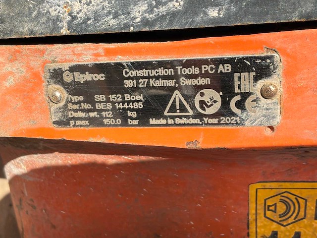 2021 atlas copco sb152 hydraulische breekhamer - afbeelding 6 van  7