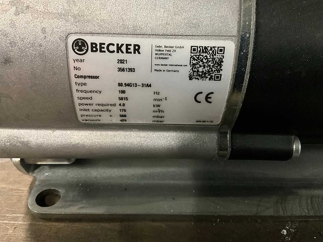 2021 becker sv 7.190/1-400 vacuümpomp - afbeelding 5 van  5