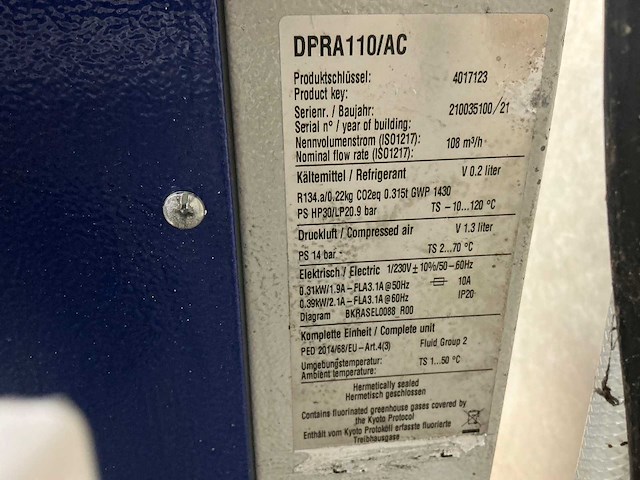 2021 beko drypoint ra dpra11/ac luchtdroger - afbeelding 4 van  4