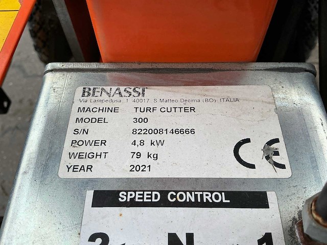 2021 benassi turf cutter 300 graszodensnijder - afbeelding 9 van  9
