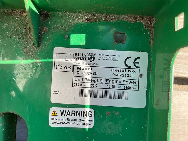 2021 billy goat dl1802veu bladzuiger - afbeelding 9 van  9