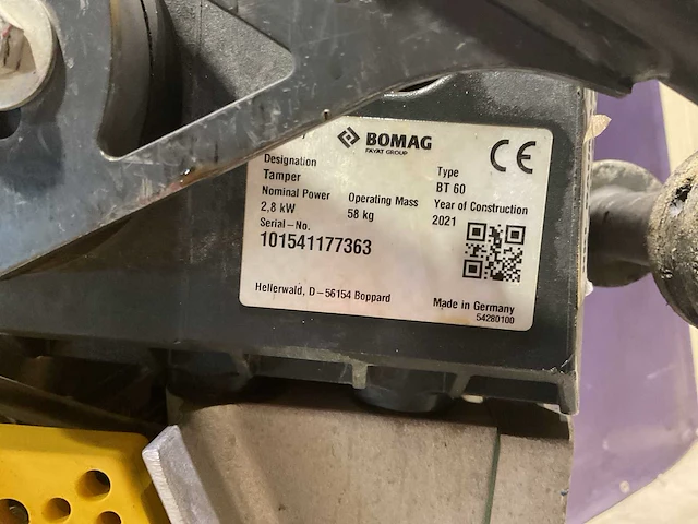 2021 bomag bt 60 4-takt trilstamper - afbeelding 5 van  7