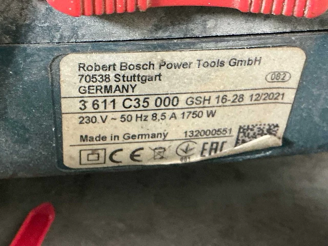 2021 bosch gsh 16-28 e breekhamer 18kg hex-28 - afbeelding 4 van  4
