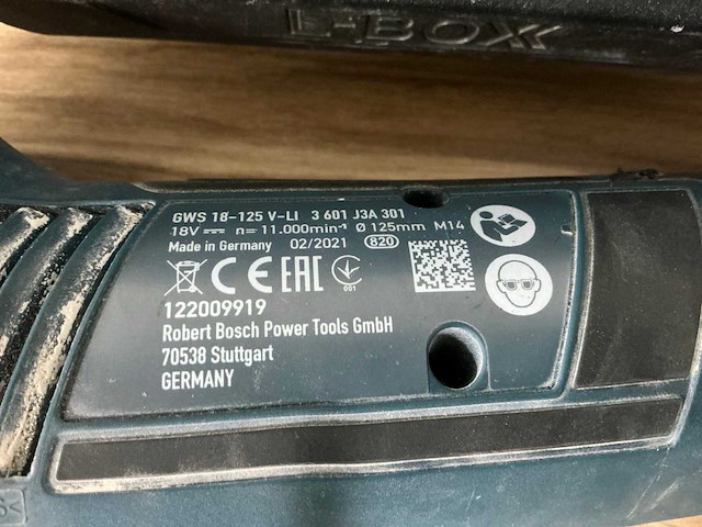 2021 bosch gws 18-125 v-li haakse slijpmachine - afbeelding 3 van  3