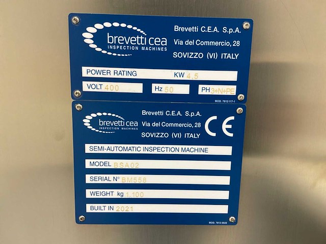2021 brevetti bsa02 visuele inspectiemachine - afbeelding 8 van  16