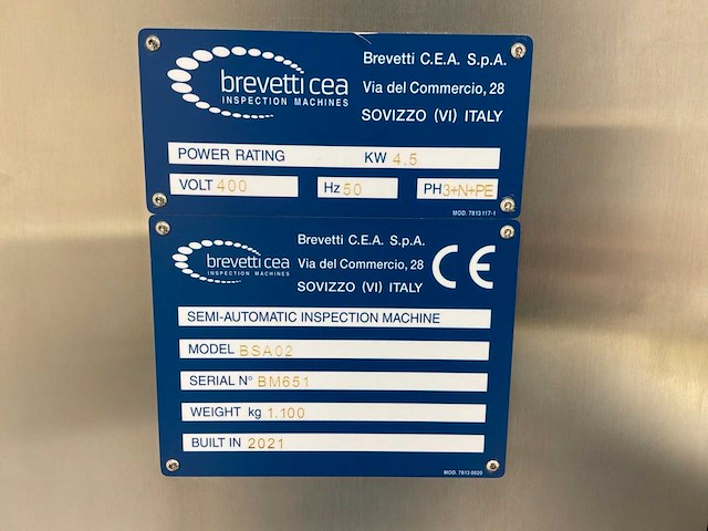 2021 brevetti bsa02 visuele inspectiemachine - afbeelding 5 van  13
