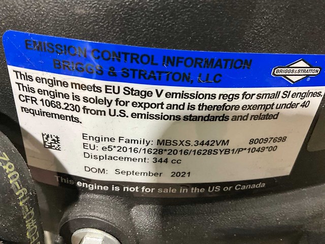 2021 briggs en stratton 3105e benzinemotor - afbeelding 2 van  10