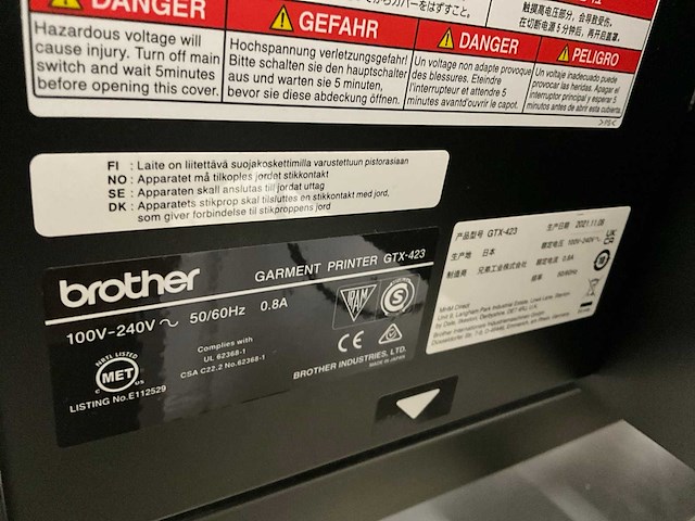 2021 brother gtx-423 textieldrukmachine - afbeelding 11 van  13