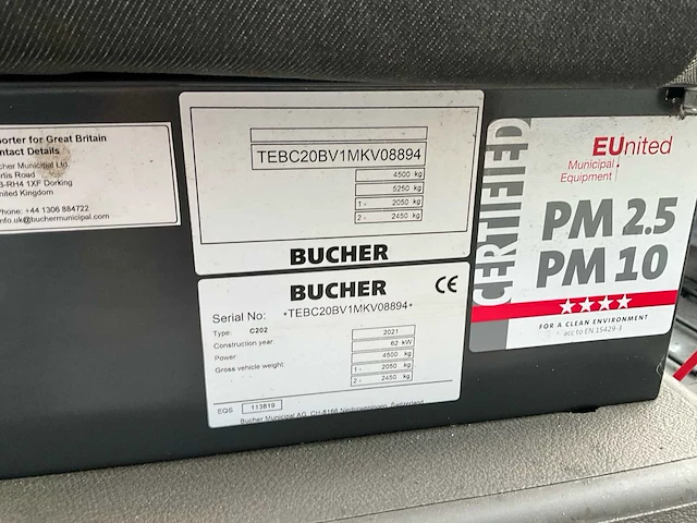 2021 bucher c202 straatveegmachine - afbeelding 36 van  39