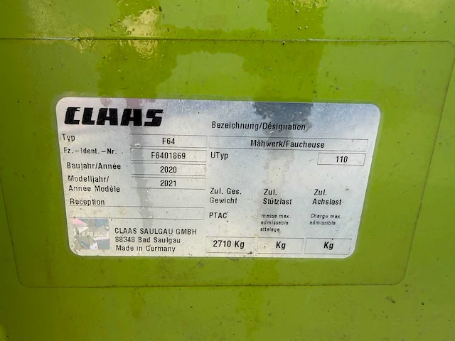 2021 claas disco 9200 rc contour vlindermaaier - afbeelding 16 van  18