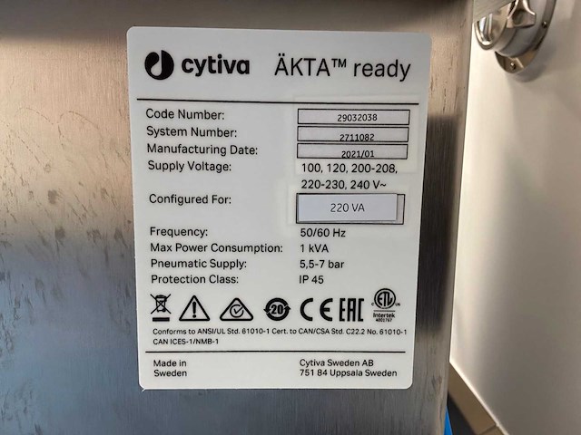 2021 cytiva äkta ready chromatografiesysteem - afbeelding 9 van  9