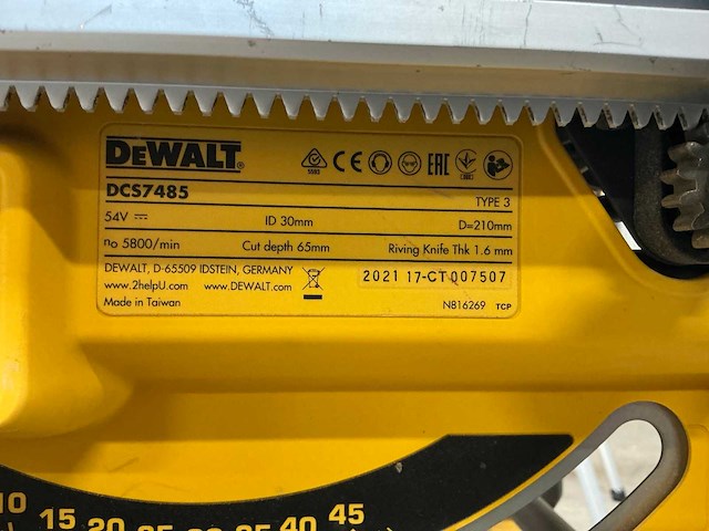 2021 dewalt dcs7485 zaagtafel - afbeelding 7 van  9