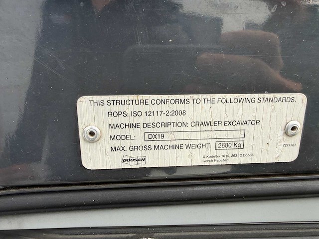 2021 doosan crawler excavator dx19 minigraafmachine - afbeelding 62 van  68
