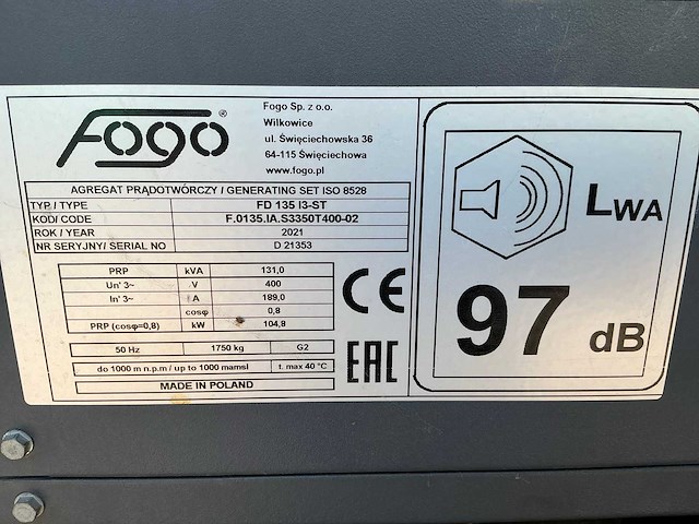2021 dpx 17553-6 noodstroomaggregaat - afbeelding 4 van  13