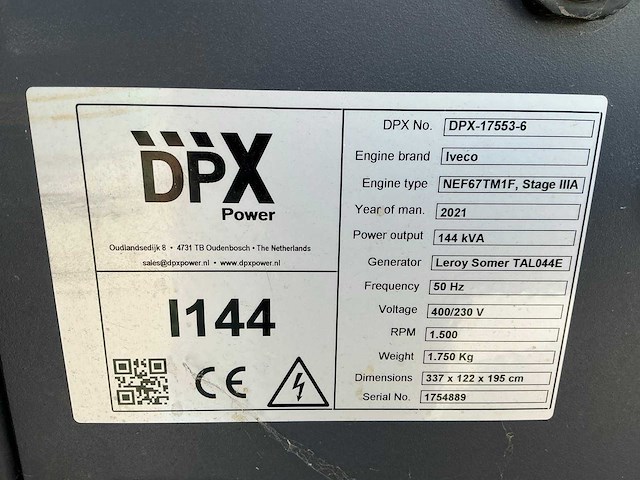 2021 dpx 17553-6 noodstroomaggregaat - afbeelding 5 van  13