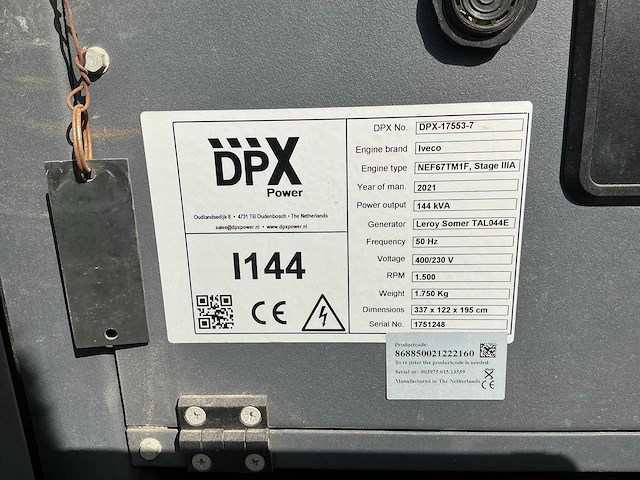 2021 dpx 17553-7 noodstroomaggregaat - afbeelding 4 van  13