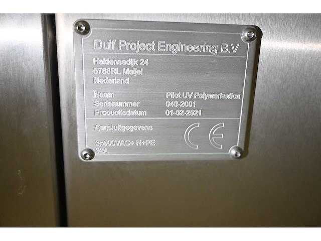 2021 duif project engineering b.v. rvs uv polymerisation cure station - afbeelding 4 van  12