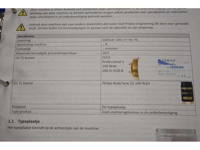 2021 duif project engineering b.v. rvs uv polymerisation cure station - afbeelding 11 van  12