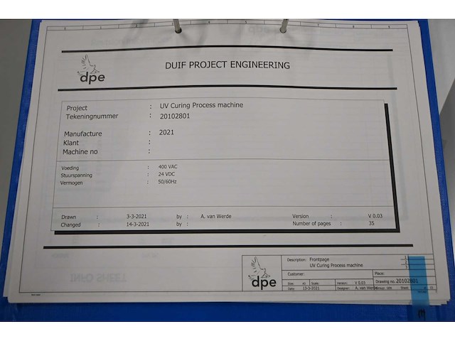2021 duif project engineering b.v. rvs uv polymerisation cure station - afbeelding 12 van  12