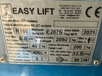 2021 easy lift r160 spin rups hoogwerker - afbeelding 2 van  6