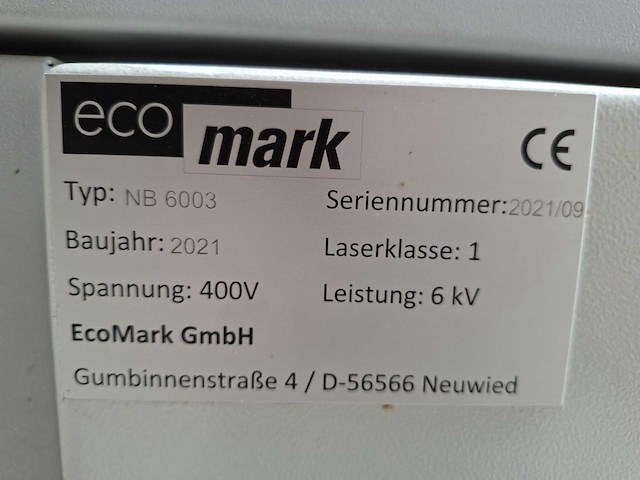 2021 eco mark nb 6003 lasermarker voor groente en fruit - afbeelding 2 van  8