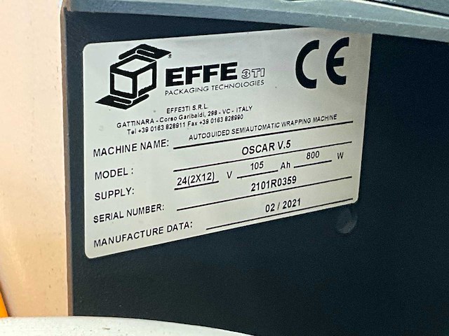 2021 effe oscar v.5 palletfoliewikkelaar / robot - afbeelding 9 van  9
