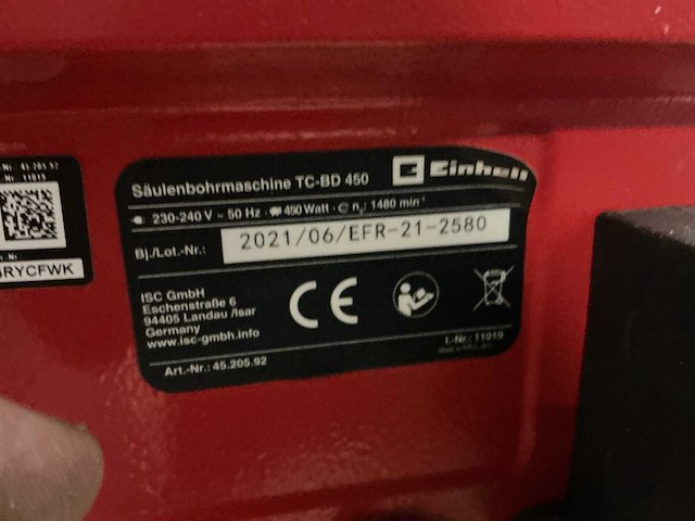 2021 einheil efr21 kolomboormachine - afbeelding 7 van  7