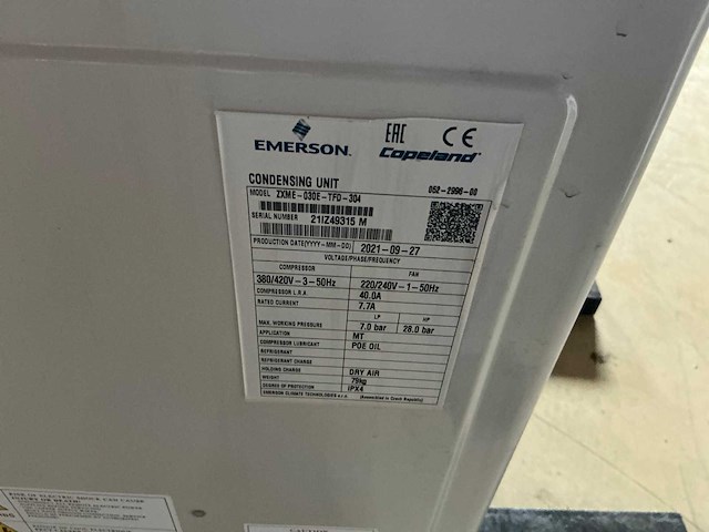 2021 emerson zxme-030e-tfd-304 condensor - afbeelding 4 van  4