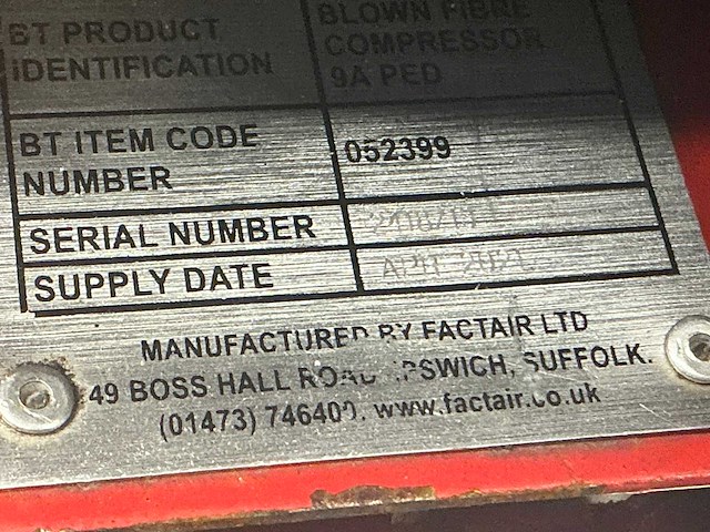 2021 factair blow fibre compressor luchtcompressor - afbeelding 6 van  10