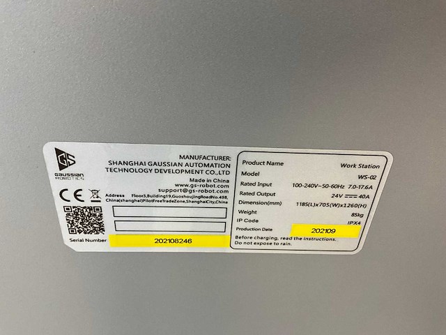 2021 gausium ws-02 laadstation - afbeelding 3 van  11