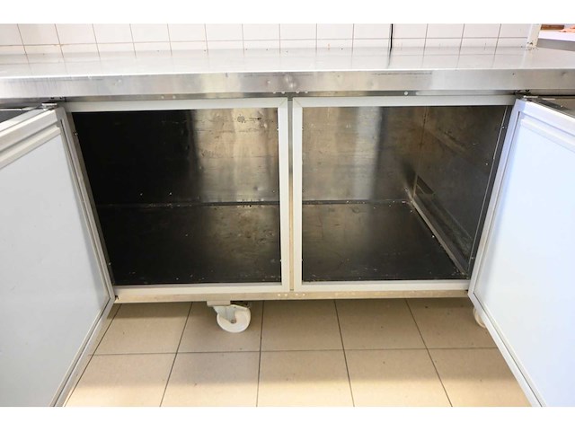 2021 gram m 2408 cbg mobiele rvs bakker koelwerkbank - afbeelding 4 van  6