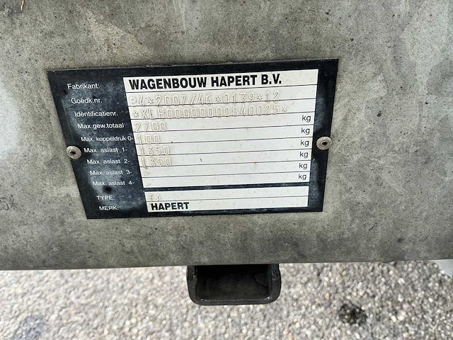 2021 hapert cobalt aanhangwagen 3 zijdige kipper - afbeelding 2 van  15