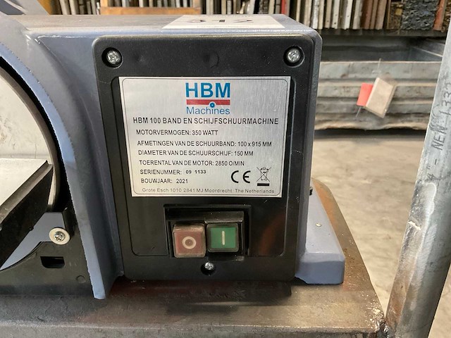 2021 hbm 100 band en schijfschuurmachine - afbeelding 9 van  9