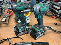2021 hikoki wh 18dbdl2 slagschroevendraaier (2x) - afbeelding 2 van  6
