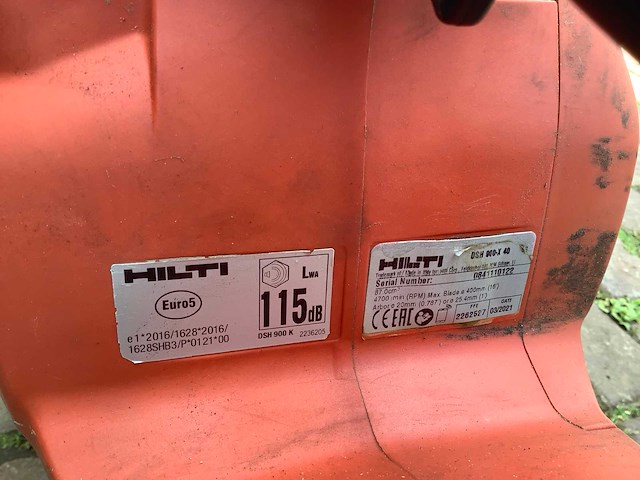 2021 hilti dsh 900-x betonzaag - afbeelding 4 van  4