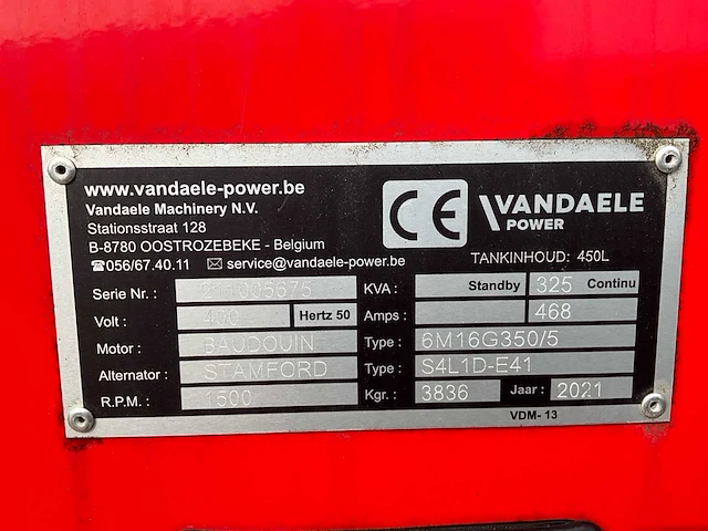 2021 himoinsa hbw325 stroomgenerator - afbeelding 9 van  22