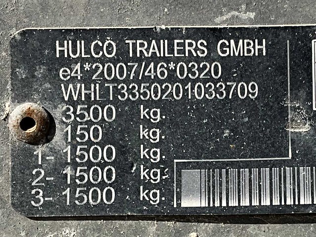 2021 hulco terrax-3 3502-lk multi transporter aanhangwagen - afbeelding 11 van  19
