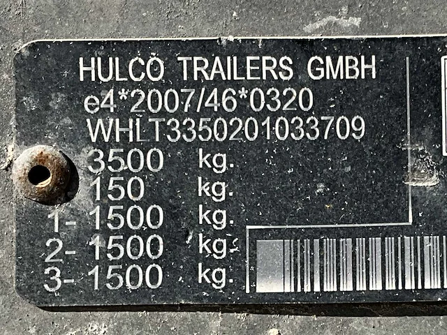 2021 hulco terrax-3 3502-lk multi transporter aanhangwagen - afbeelding 11 van  19