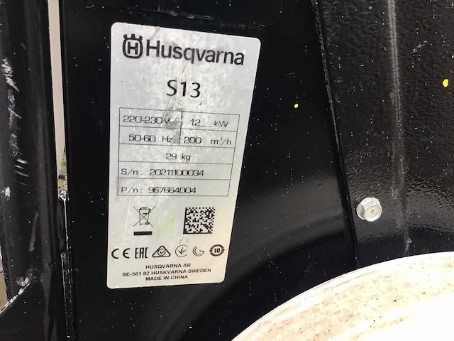2021 husqvarna s13 industriële stofzuiger - afbeelding 3 van  5