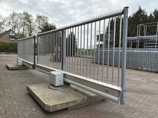 2021 hw productie aluminium schuifpoort 10.00m doorgang - afbeelding 3 van  13
