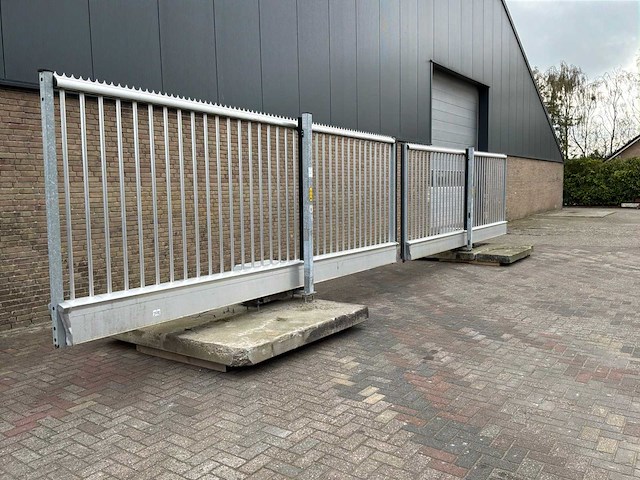 2021 hw productie aluminium schuifpoort 10.00m doorgang - afbeelding 7 van  13