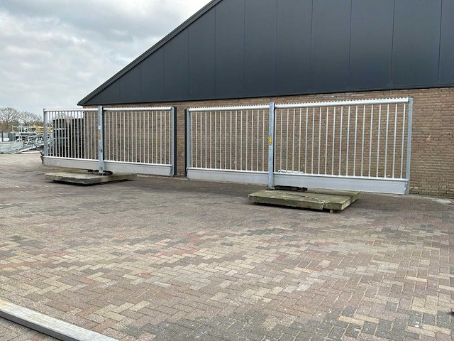 2021 hw productie aluminium schuifpoort 10.00m doorgang - afbeelding 6 van  13