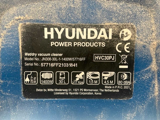 2021 hyundai industriële stofzuiger - afbeelding 6 van  7