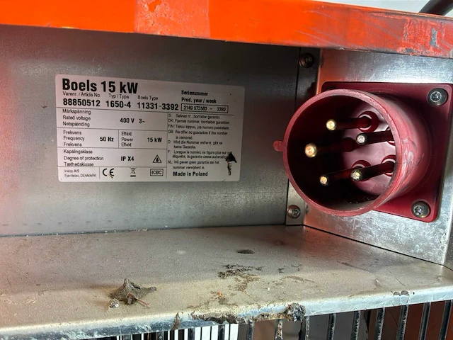 2021 inelco 88850550 dania sh 15kw elektroheater 15kw 400v - afbeelding 6 van  7