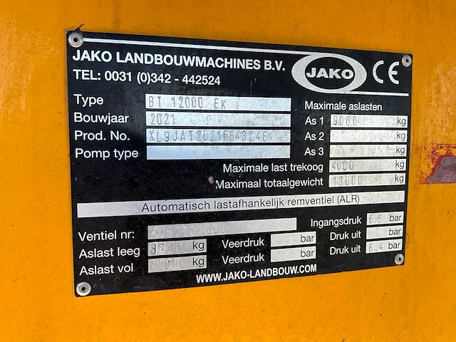 2021 jako bt12000 ek mesttank met tjalma bemester - afbeelding 37 van  41