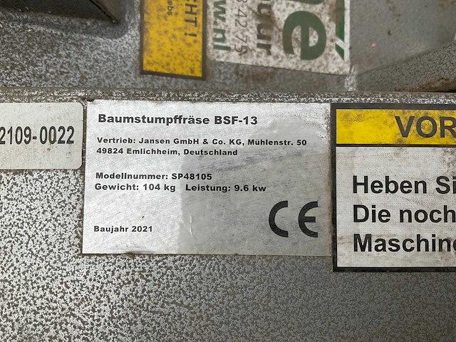 2021 jansen bsf-13 stobbenfrees - afbeelding 6 van  6