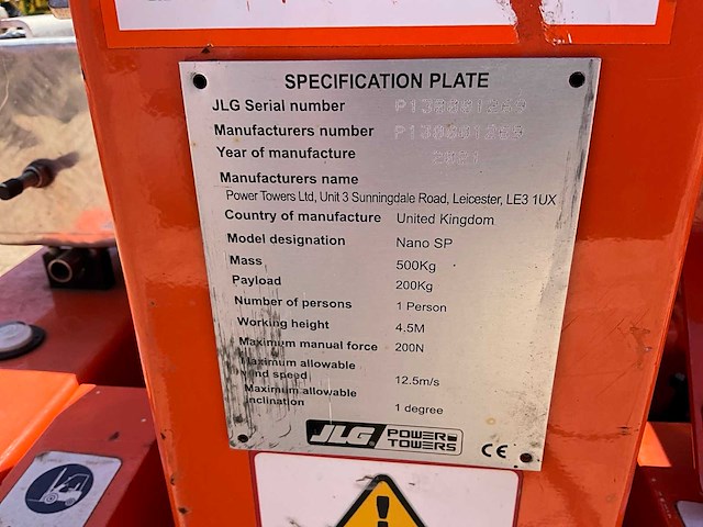 2021 jlg power towers nano sp personenlift - afbeelding 6 van  14