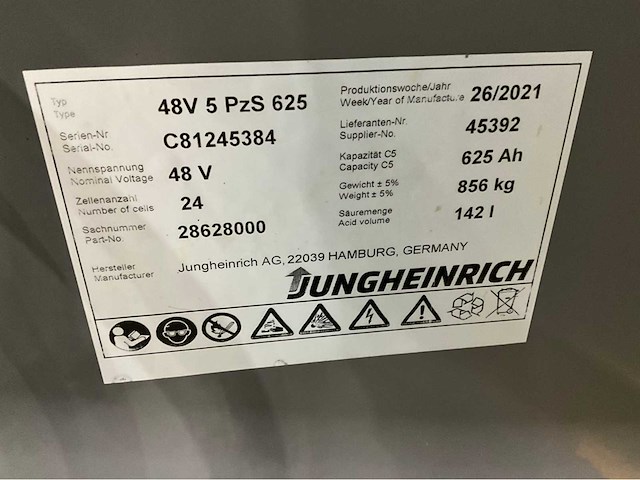 2021 jungheinrich efg 216k vorkheftruck - afbeelding 13 van  13