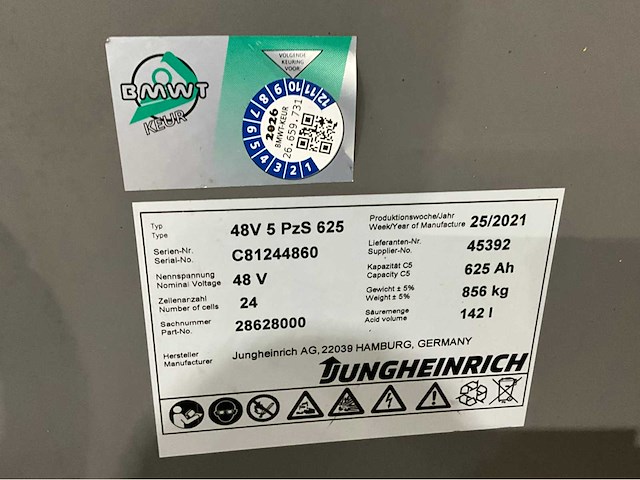 2021 jungheinrich efg 216k vorkheftruck - afbeelding 5 van  14